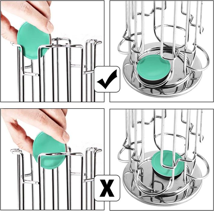 стойка, поставка, ържач за 32 капсули Dolce Gusto, вертикален, 42x11см