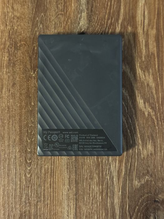 WD My Passport 5TB – Преносим външен хард диск (Черен)