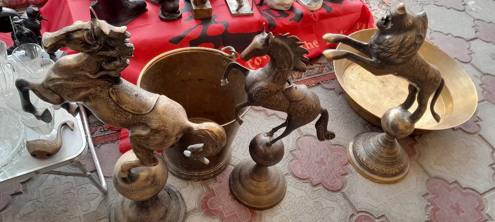 Статуэтки Разные Фарфор Бронзовая Льва Толстого ,Дискобол