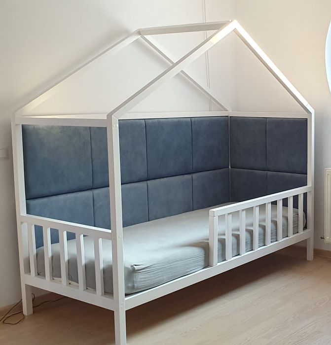 Pat casuta Montessori, pat tapitat, pat etajat, pat copii