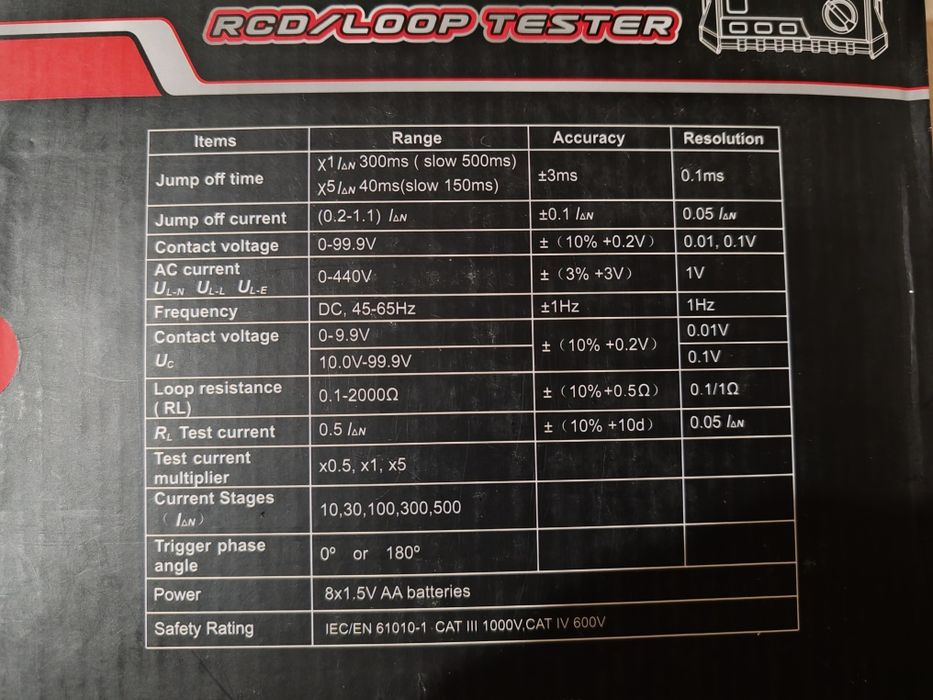 Aparat de masura digital Habotest HT5910, Tester RCD, LOOP, AUTORAMP, Afisaj LCD