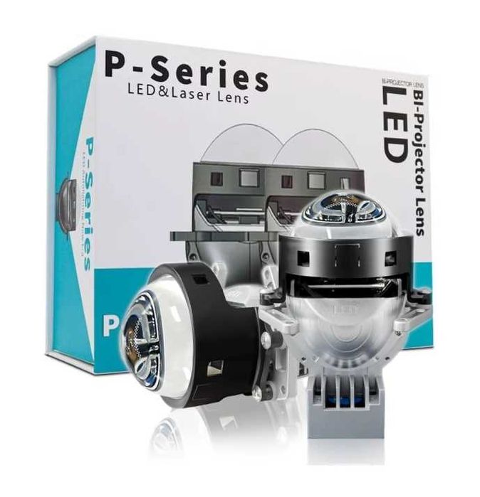 Bi-LED диодни лупи за фарове  3"инча 120W 7500lm 12V +300% Яркост