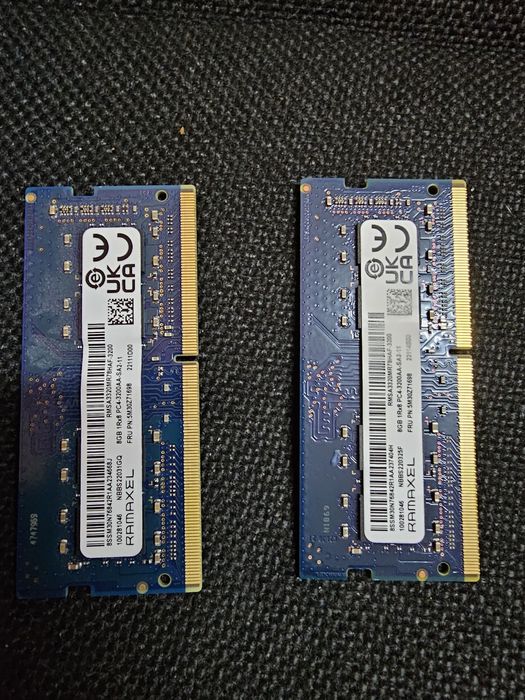 2x8gb DDR4 SODIMM RAM Laptop utilizat, perfect functional