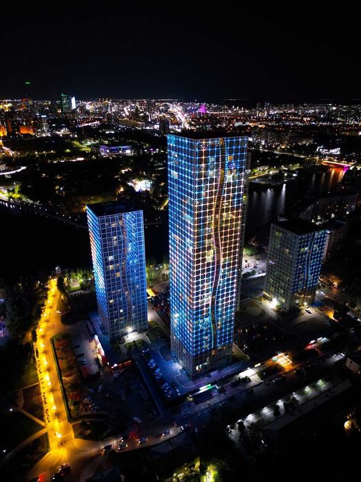 Квартира с панорамным видом на 39 эт, в жк Гранд Алатау, на набережной