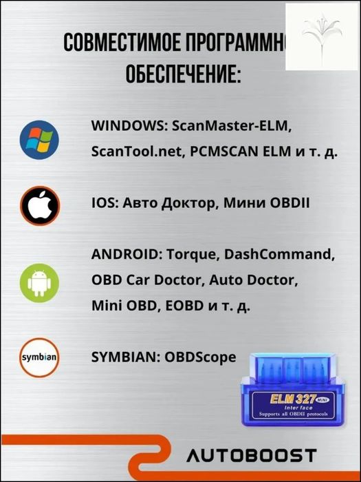 Авто сканер ELM 327 V 2.1