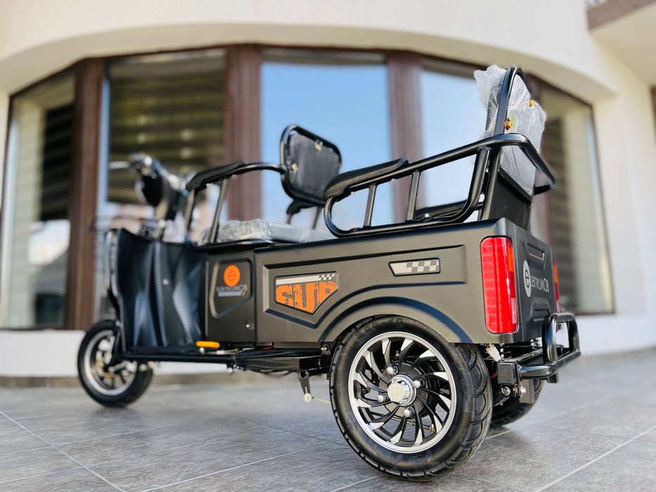 TUK TUK Tricicleta Triciclu Electrica 2 Locuri Baterie 20Ah Scuter ‼️