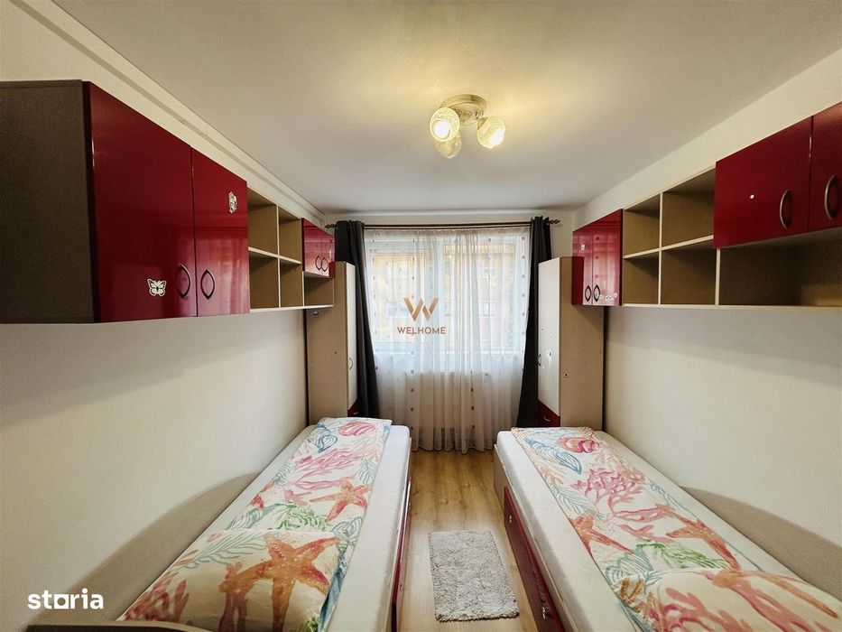 Apartament mobilat si utilat, 3 camere, balcon, zona Rahova