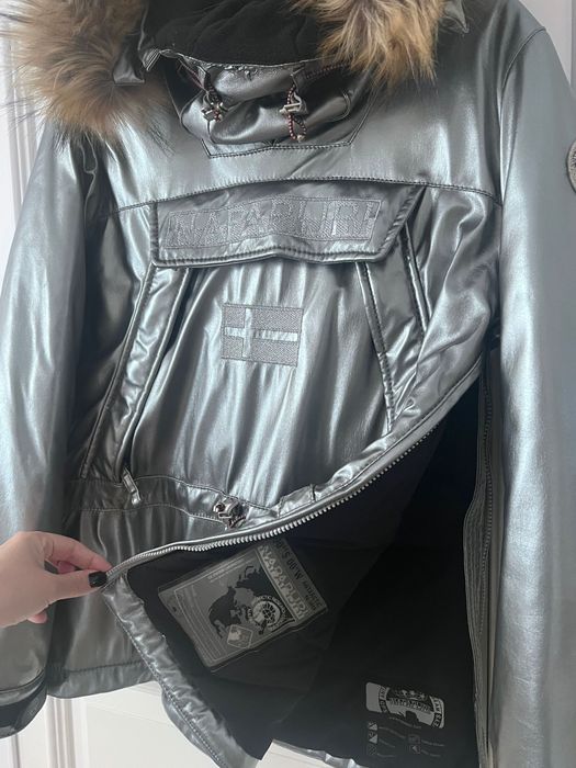 Geaca ( hanorac ) Napapijri metalic grey limited edition