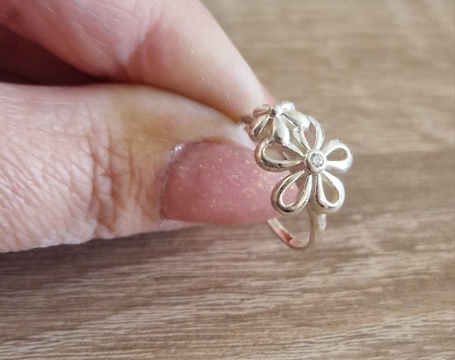 AG3, inel argint 925, nou/ marcat, model floare