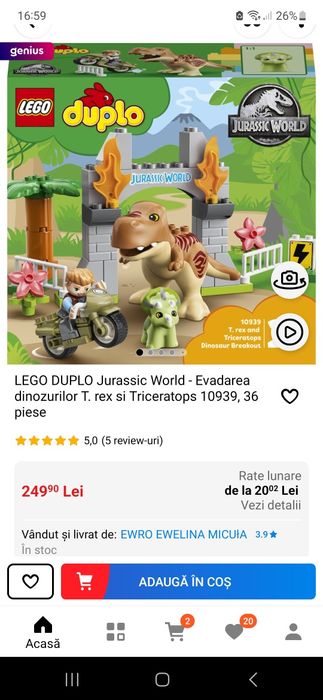 Lego duplo dinozauri