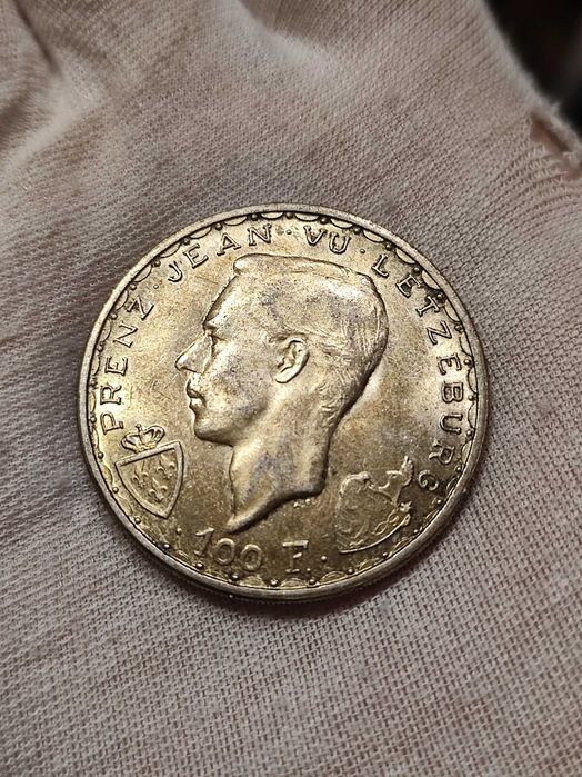 Лот 20, 50 и 100 франка Люксембург 1946 г. сребро