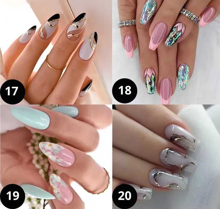 Press on - изкуствени нокти 24 бр. + лепило