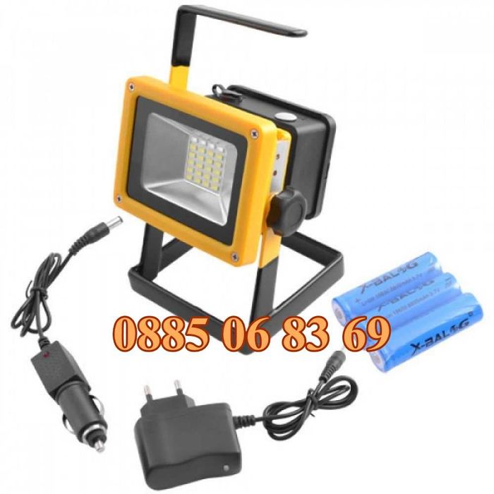 LED прожектор 100W, LED фенер с три режима, аварийна лампа