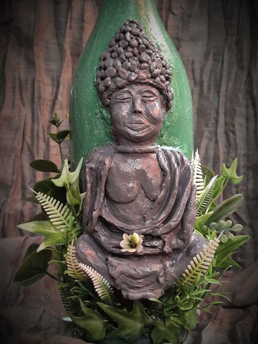 Ръчно изработена бутилка "Буда "