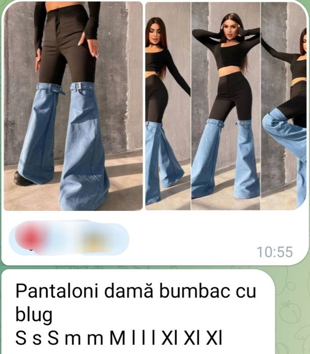 Pantaloni damă bumbac cu blug 
S s S m m M l l l Xl Xl Xl 

140 lei
