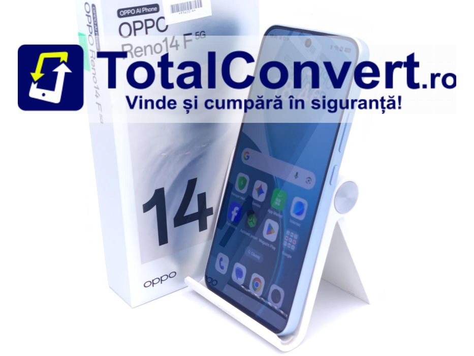 Oppo Reno14 F 256GB Opal Blue 8GB Dual SIM, Garantie 24 luni | #D93620