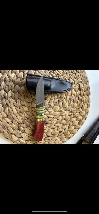 Ръчно изработен нож дамаска стомана damasteel