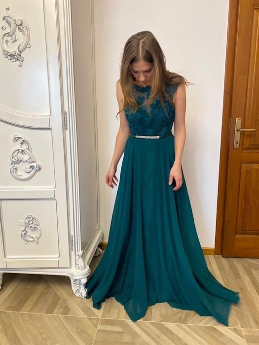 Rochie eleganta verde smarald