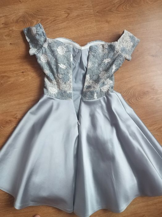 Rochie scurta argintie de evenimente