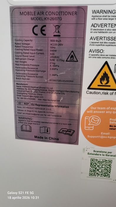 Aer condiționat portabil