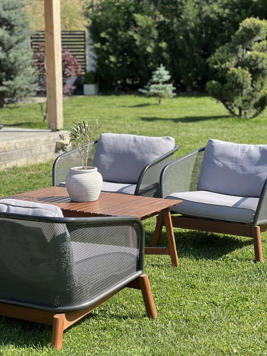 Set Grădină Canapea + 2 fotolii + măsuță cafea JYSK