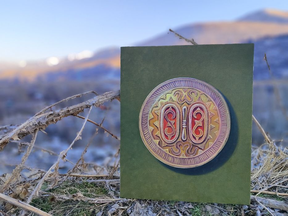 Картина "Құдағи жүзік" холст, масло.