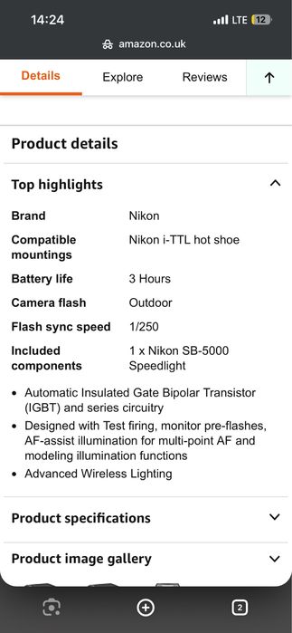 Nikon sb 5000 speedlight