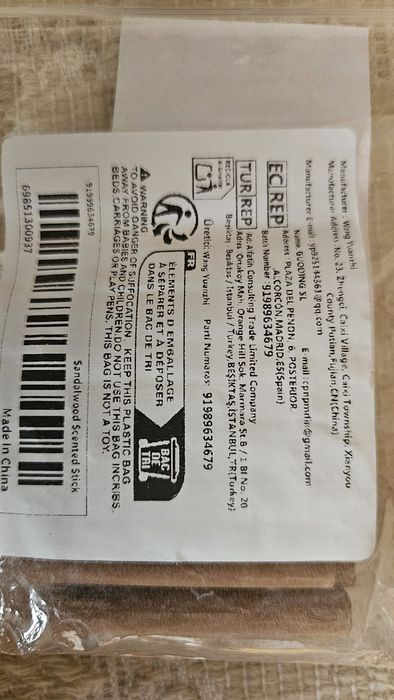 20 бр. Ароматни пръчки от сандалово дърво, дълготрайни