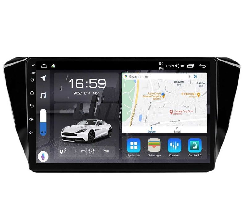 Мултимедия за Skoda Superb 3 Андроид, навигация Android Двоен дин 2DIN