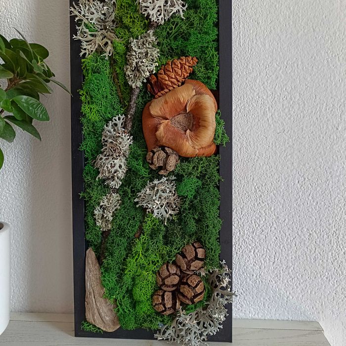 Ръчно изработени картини от скандинавски мъх и естествени материали