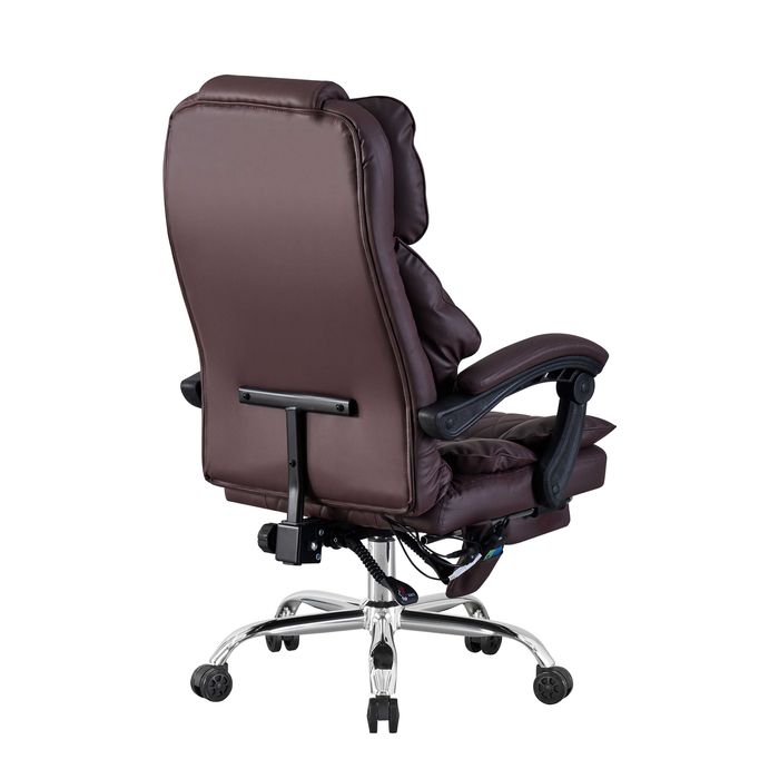 Scaun birou profesional Visoli, functie masaj Brown Luxury confort