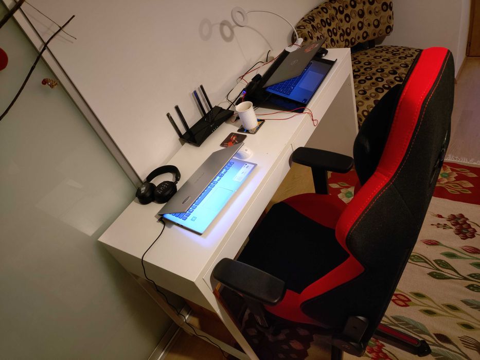 Scaun gaming/birou Nitro S300 red/black in garantie/sep 2025