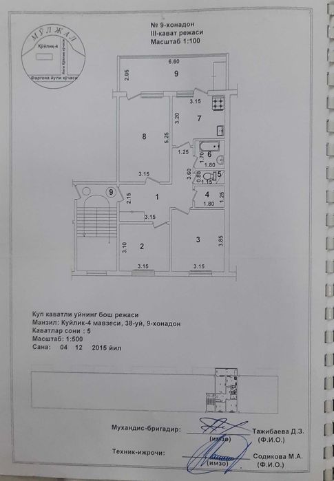 Срочно продаётся 3/3/4, квартира сотилади 75м2 без ремонта