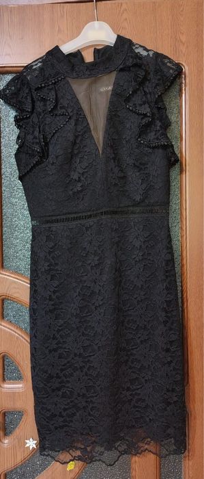 Rochie neagră elegantă din dantelă mărimea S-M