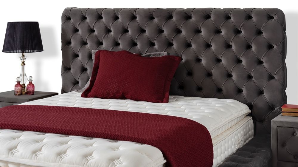 Тапицирано легло Diva Платинено Сиво