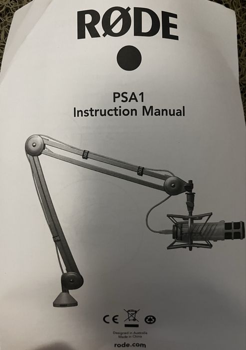 Braț microfon RØDE PSA1 Studio Arm – nou