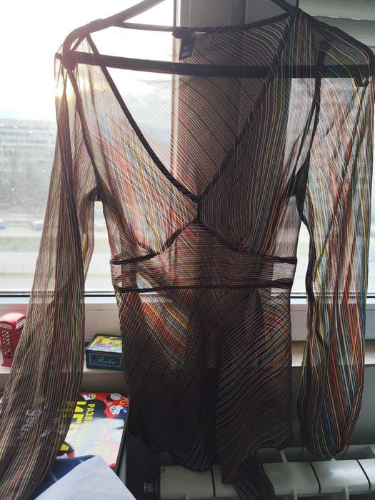 Прозрачна многоцветна блуза H&M 38р.