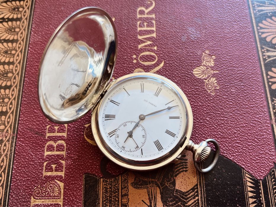 Старинные часы антикварные карманные сребрянные 1900 е гг