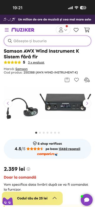 Microfon pentru saxofon
