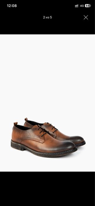 Новые мужские туфли из кожи