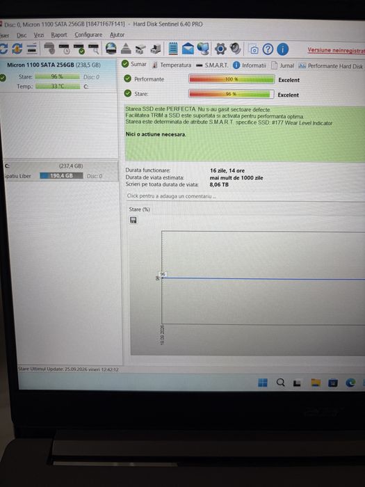 Laptop Tester Acer Swift 3 i5 10th 8GB RAM SSD M.2 256 GB VCDS