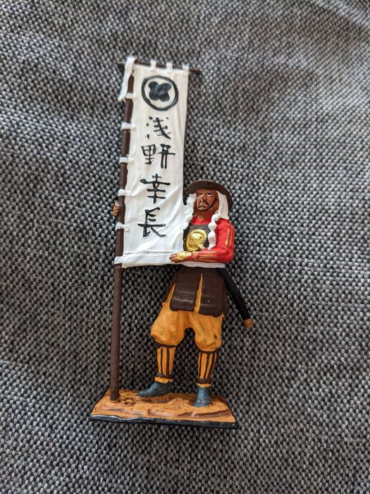 Оловянный солдатик Миниатюра в росписи Асигару-знаменосец, 1600 год,