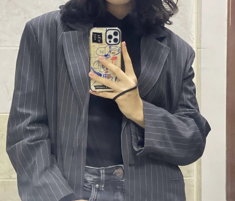 Пиджак серый