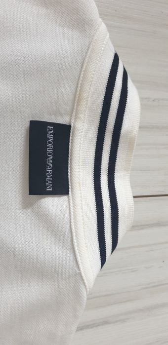 Еmporio Armani Zip Pique Cotton Slim Fit 3XL НОВО ОРИГИНАЛ Мъж Тениска