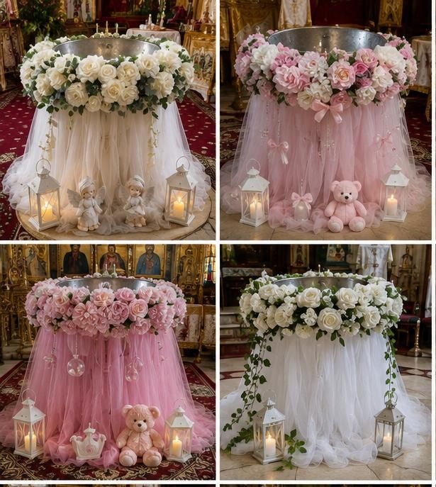 Aranjamente, decoratiuni florale biserica & botez & cununie