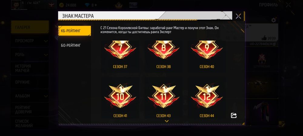 Продам акаунт фф 1700