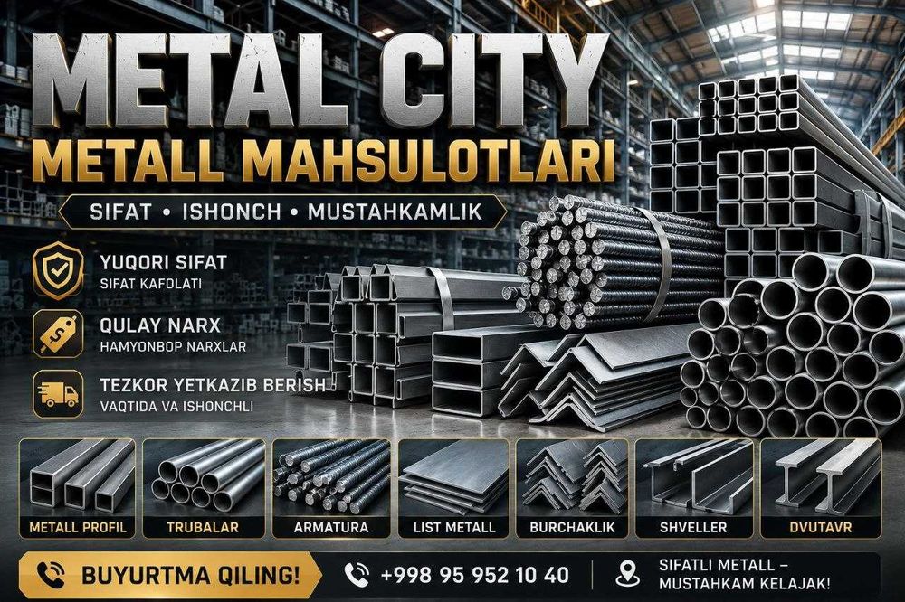 profil Metan va Turli xil Metall Maxsulotlari