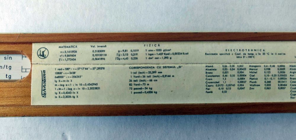 Rigla de calcul - Tehnolemn - 30cm