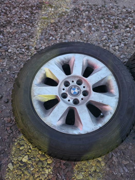 Jante originale BMW E60 cu cauciucuri de iarna aproape noi