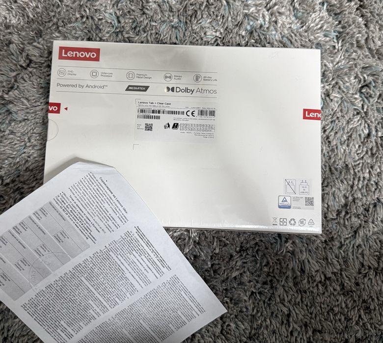 НОВ НЕОТВАРЯН Lenovo tab+clear Case TB311FU таблет